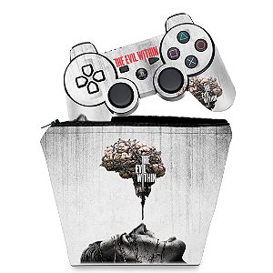 KIT Capa Case e Skin PS3 Controle - The Evil Within