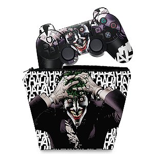 KIT Capa Case e Skin PS3 Controle - Joker Coringa