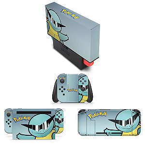 KIT Nintendo Switch Skin e Capa Anti Poeira - Pokémon Squirtle