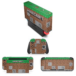 KIT Nintendo Switch Skin e Capa Anti Poeira - Minecraft