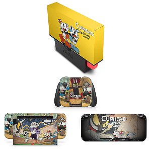 KIT Nintendo Switch Skin e Capa Anti Poeira - Cuphead