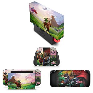 KIT Nintendo Switch Skin e Capa Anti Poeira - Zelda Ocarina Of Time