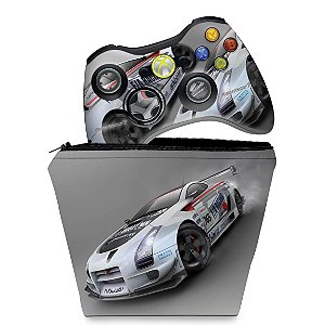 KIT Capa Case e Skin Xbox 360 Controle - Ridge Racer 2