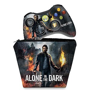 KIT Capa Case e Skin Xbox 360 Controle - Alone In The Dark