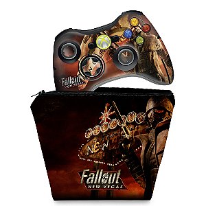 KIT Capa Case e Skin Xbox 360 Controle - Fallout New Vegas