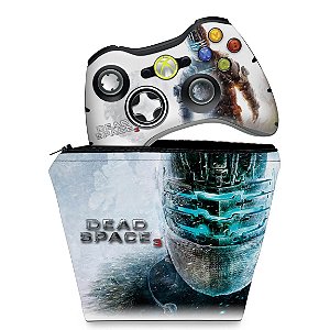 KIT Capa Case e Skin Xbox 360 Controle - Dead Space 3