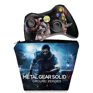 KIT Capa Case e Skin Xbox 360 Controle - Metal Gear Solid V