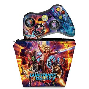 KIT Capa Case e Skin Xbox 360 Controle - Guardioes Da Galaxia 2