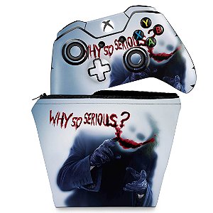 KIT Capa Case e Skin Xbox One Fat Controle - Coringa - Joker