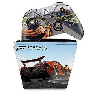 KIT Capa Case e Skin Xbox One Fat Controle - Forza Motor Sport