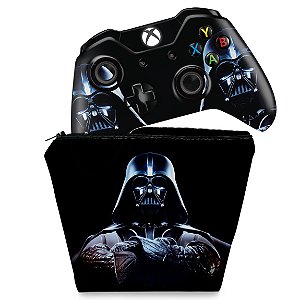 KIT Capa Case e Skin Xbox One Fat Controle - Star Wars - Darth Vader