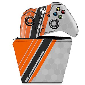 KIT Capa Case e Skin Xbox One Fat Controle - Titanfall Edition