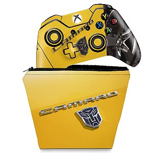 KIT Capa Case e Skin Xbox One Fat Controle - Camaro - Transformers