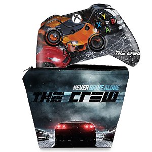 KIT Capa Case e Skin Xbox One Fat Controle - The Crew