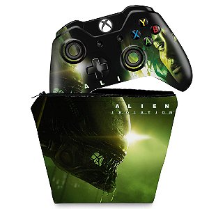 KIT Capa Case e Skin Xbox One Fat Controle - Alien Isolation