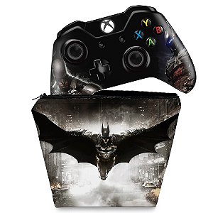KIT Capa Case e Skin Xbox One Fat Controle - Batman Arkham Knight