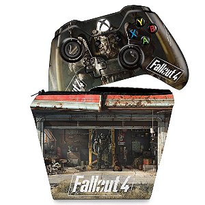 KIT Capa Case e Skin Xbox One Fat Controle - Fallout 4