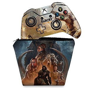 KIT Capa Case e Skin Xbox One Fat Controle - Far Cry Primal