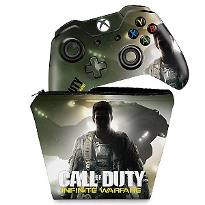 KIT Capa Case e Skin Xbox One Fat Controle - Call of Duty: Infinite Warfare
