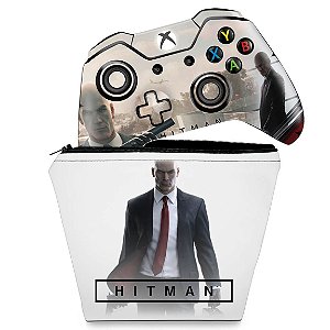 KIT Capa Case e Skin Xbox One Fat Controle - Hitman 2016