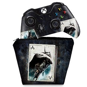 KIT Capa Case e Skin Xbox One Fat Controle - Batman Return to Arkham