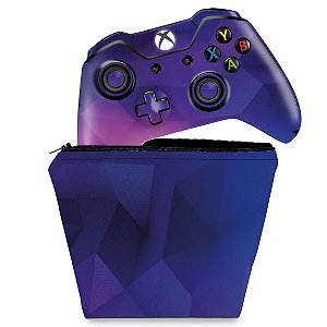 KIT Capa Case e Skin Xbox One Fat Controle - Abstrata #1