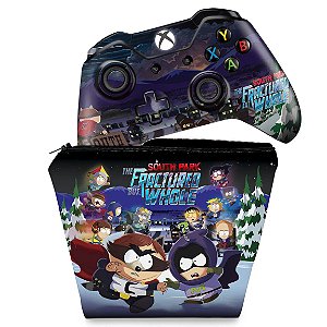 KIT Capa Case e Skin Xbox One Fat Controle - South Park: The Fractured But Whole