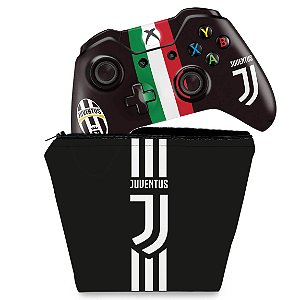KIT Capa Case e Skin Xbox One Fat Controle - Juventus Football Club