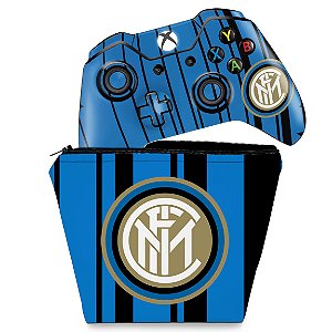 KIT Capa Case e Skin Xbox One Fat Controle - Inter De Milao FC