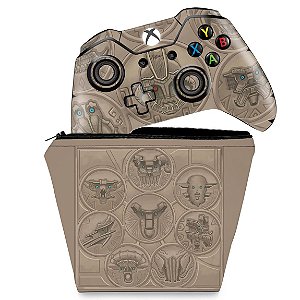 KIT Capa Case e Skin Xbox One Fat Controle - Shadow Of The Colossus