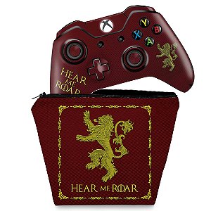 KIT Capa Case e Skin Xbox One Fat Controle - Game Of Thrones Lannister