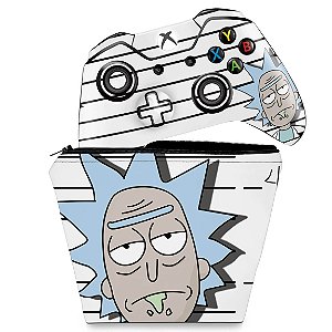 KIT Capa Case e Skin Xbox One Fat Controle - Rick Rick and Morty