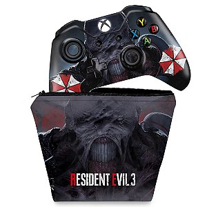 Skin Xbox One Fat Controle Adesivo - Resident Evil 2 Remake em