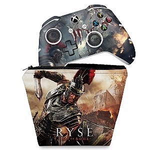 KIT Capa Case e Skin Xbox One Slim X Controle - Ryse