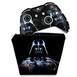 KIT Capa Case e Skin Xbox One Slim X Controle - Star Wars - Darth Vader