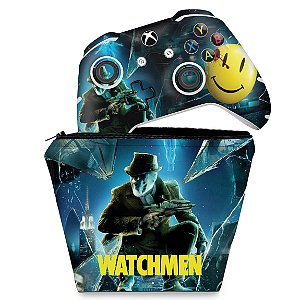 KIT Capa Case e Skin Xbox One Slim X Controle - Watchmen