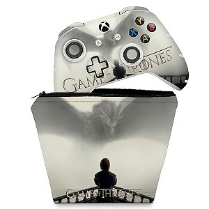KIT Capa Case e Skin Xbox One Slim X Controle - Game of Thrones #B