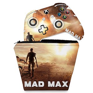 KIT Capa Case e Skin Xbox One Slim X Controle - Mad Max