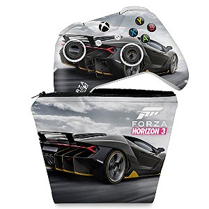 KIT Capa Case e Skin Xbox One Slim X Controle - Forza Horizon 3