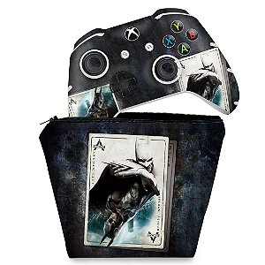 KIT Capa Case e Skin Xbox One Slim X Controle - Batman Return to Arkham