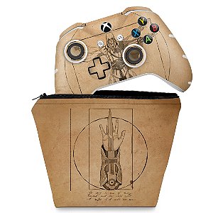 KIT Capa Case e Skin Xbox One Slim X Controle - Assassin’s Creed Vitruviano