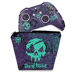 KIT Capa Case e Skin Xbox One Slim X Controle - Sea Of Thieves Bundle