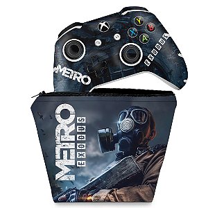 KIT Capa Case e Skin Xbox One Slim X Controle - Metro Exodus