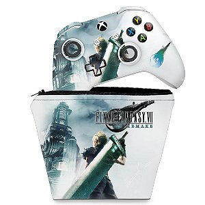 KIT Capa Case e Skin Xbox One Slim X Controle - Final Fantasy 7 Remake