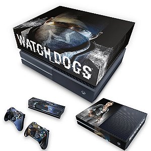 KIT Xbox One Fat Skin e Capa Anti Poeira - Watch Dogs