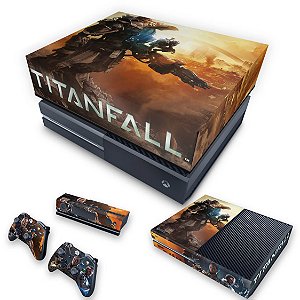 KIT Xbox One Fat Skin e Capa Anti Poeira - Titanfall