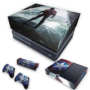 KIT Xbox One Fat Skin e Capa Anti Poeira - Capitão America