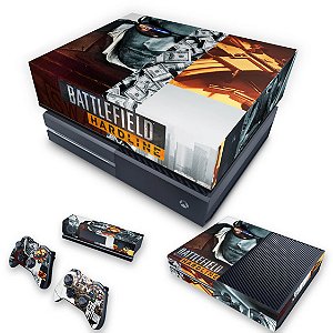 KIT Xbox One Fat Skin e Capa Anti Poeira - Battlefield Hardline