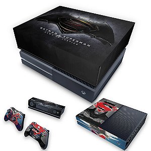 KIT Xbox One Fat Skin e Capa Anti Poeira - Batman Vs Superman