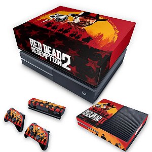 KIT Xbox One Fat Skin e Capa Anti Poeira - Red Dead Redemption 2